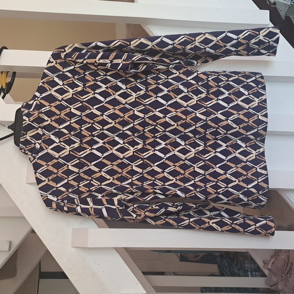 J. Mclaughlin Bamboo Geometric Patterned Long Sle… - image 5